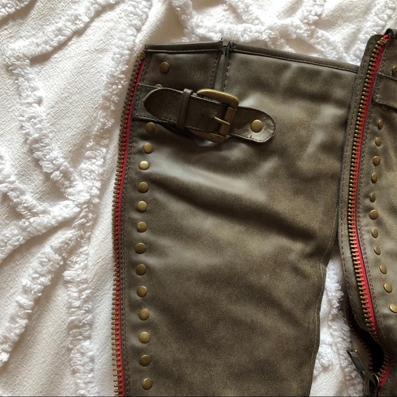 Steve Madden Greyson brown boots with zip back - Picture 3 of 5